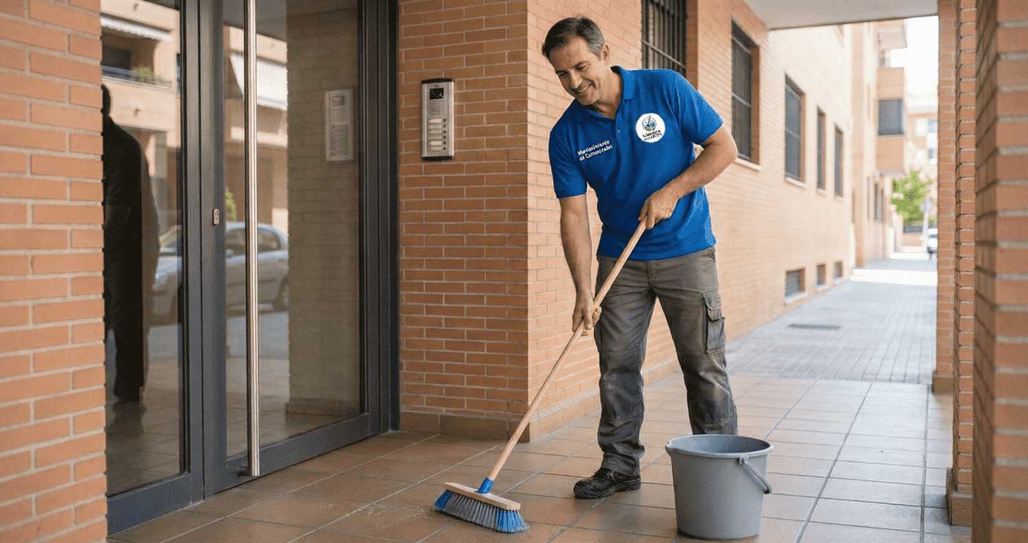 Servicio integral de limpieza de comunidades, fregado de portales, escaleras y mantenimiento de zonas comunes en edificios de Alcorcón