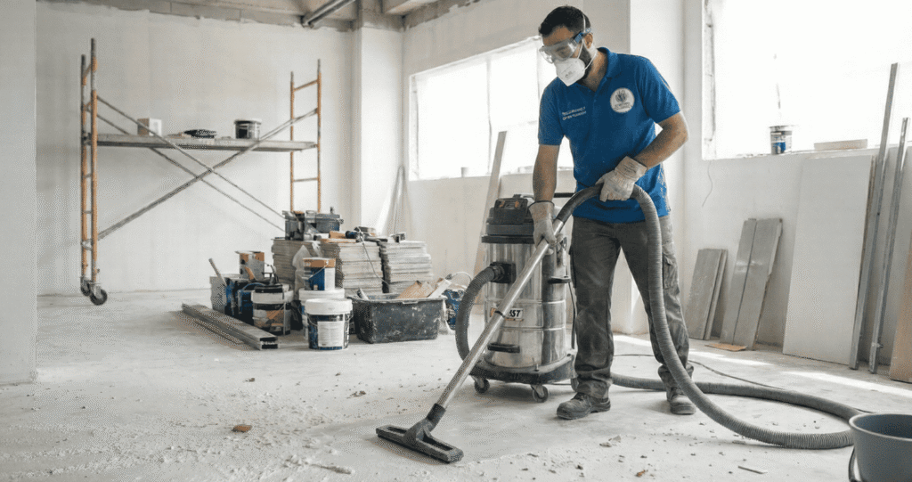 Limpieza integral fin de obra, eliminación de polvo de yeso y restos de pintura en viviendas y locales reformados de Alcorcón